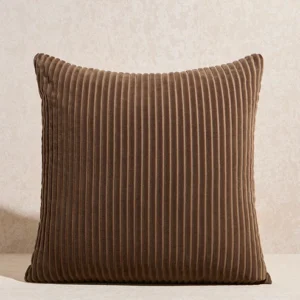 Home Dark Brown Corduroy Cushion Cover