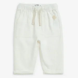 HOP Baby Off-White Mid-Rise Cotton-Blend Pants