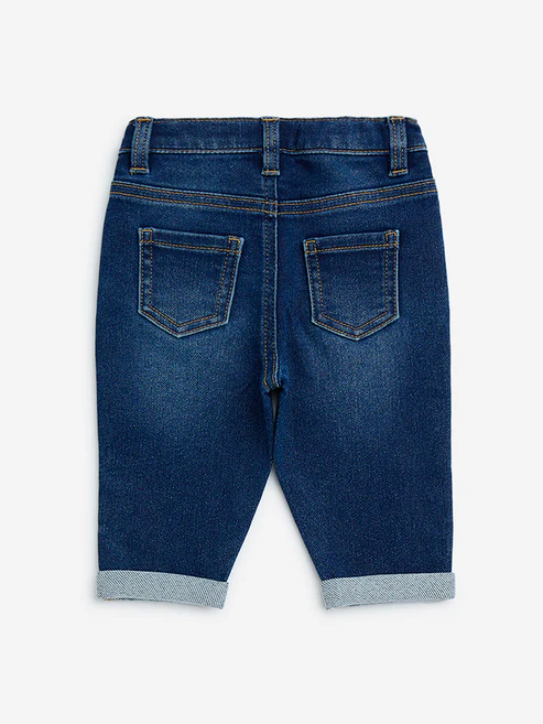 HOP Baby Blue Faded Slim-Fit Mid-Rise Jeans - Image 2