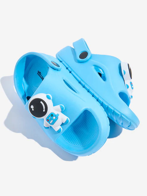 Yellow Blue Applique-Detailed Clogs - Image 3