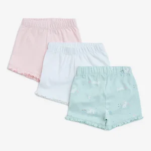 HOP Baby Multicolour Printed Cotton Shorts - Pack of 3