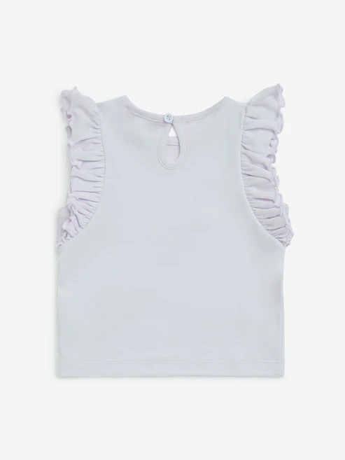 Toddler Grey Cotton Printed Top - Image 2
