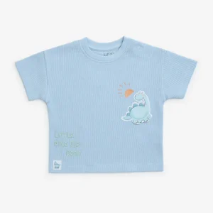 Toddler Light Blue Soft Cotton Printed T-Shirt