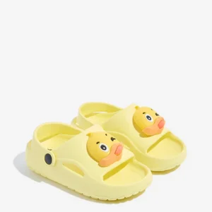 Yellow Applique-Detailed Yellow Clogs