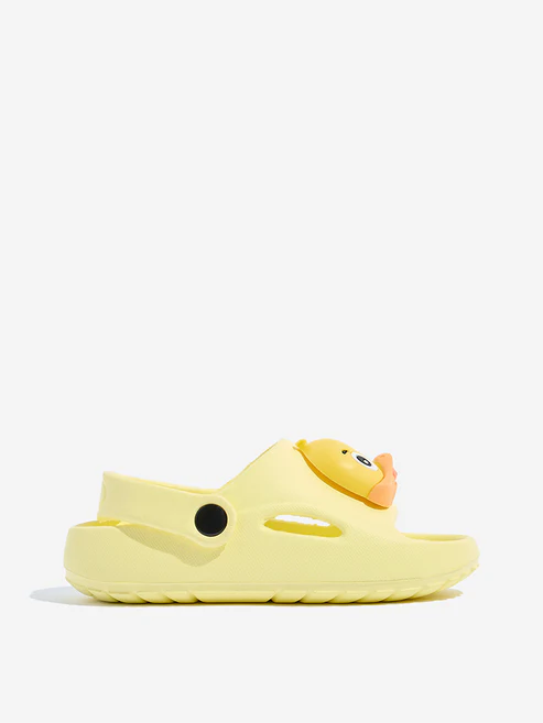 Yellow Applique-Detailed Yellow Clogs - Image 2