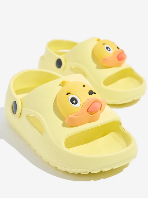 Yellow Applique-Detailed Yellow Clogs - Image 3