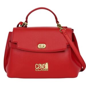Cavalli Class Red Leather Satchel