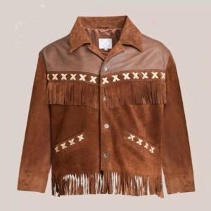 Tan Suede Fringe Jacket