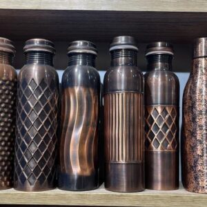 Luxury Copper Bottle Gift Box – Traditional Engraved Set