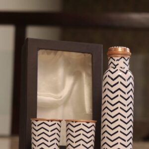 Zig Zag White Copper Classic Bottle Set